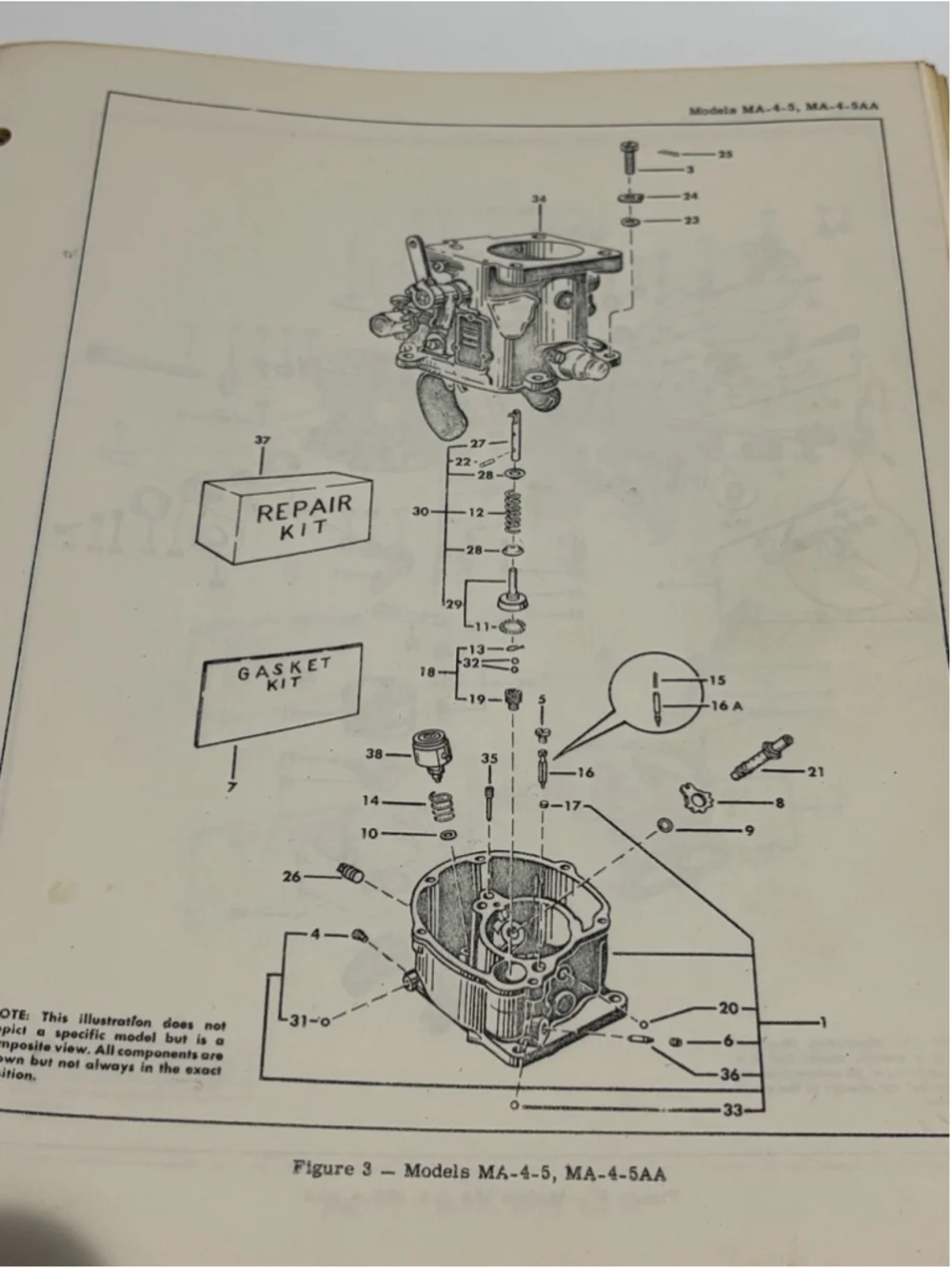 Marvel-Schebler Aircraft Carburetor Parts Manual MA-4-5 Continental Lycoming